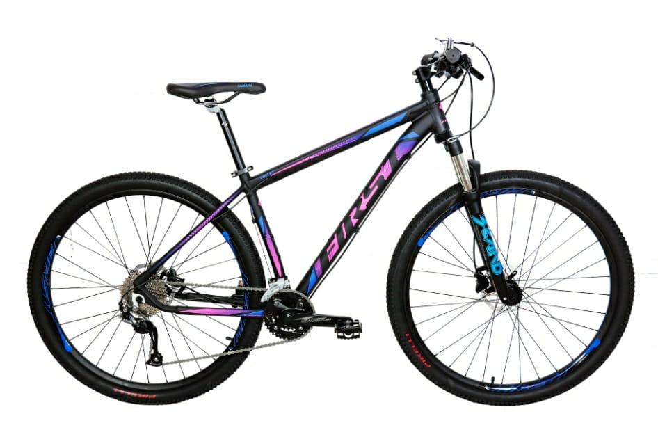 Bicicleta Fisrt Preto e Rosa aro 29 na WH Bikes